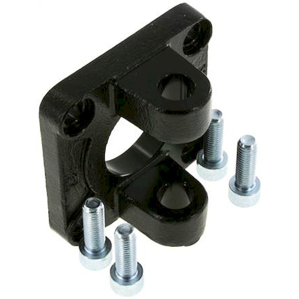 ISO 15552-Yoke swivel fastening 80 mm, Burnished steel