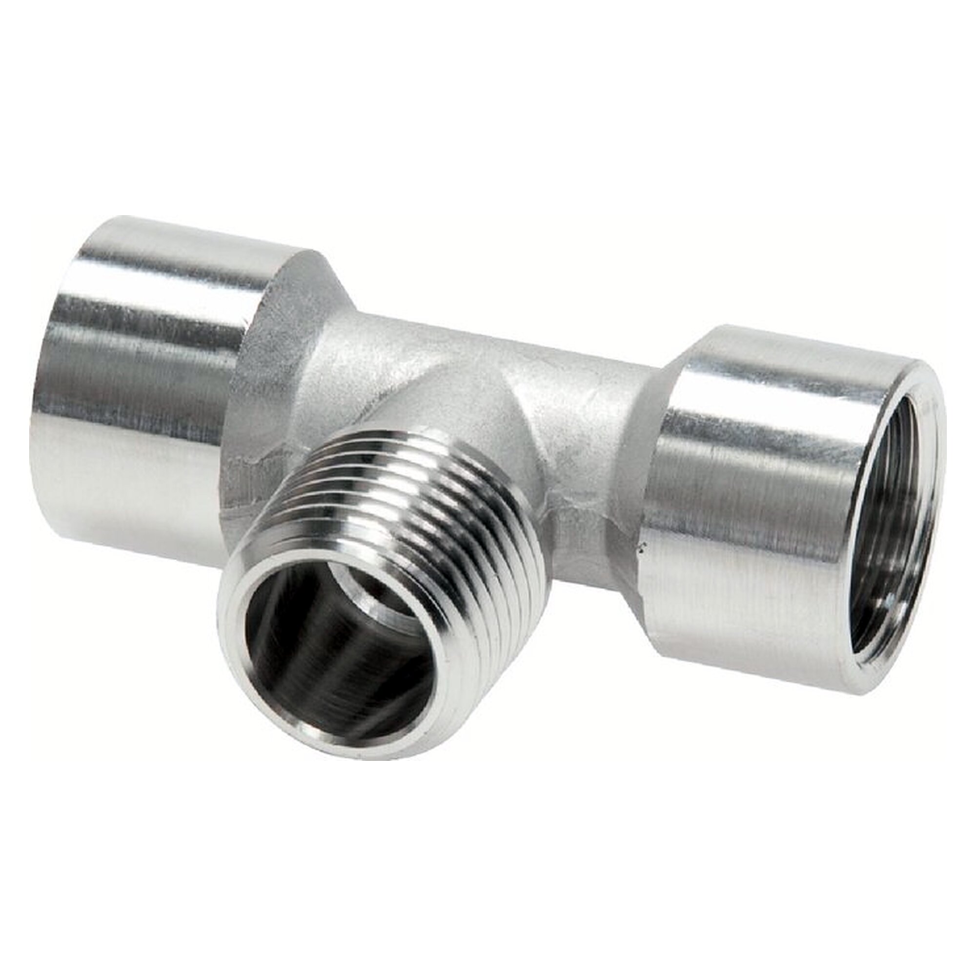 T-Einschraubstück, Außengewinde R 1/4" auf Innengewinde G 1/4", PN 150 bar, Edelstahl 1.4404