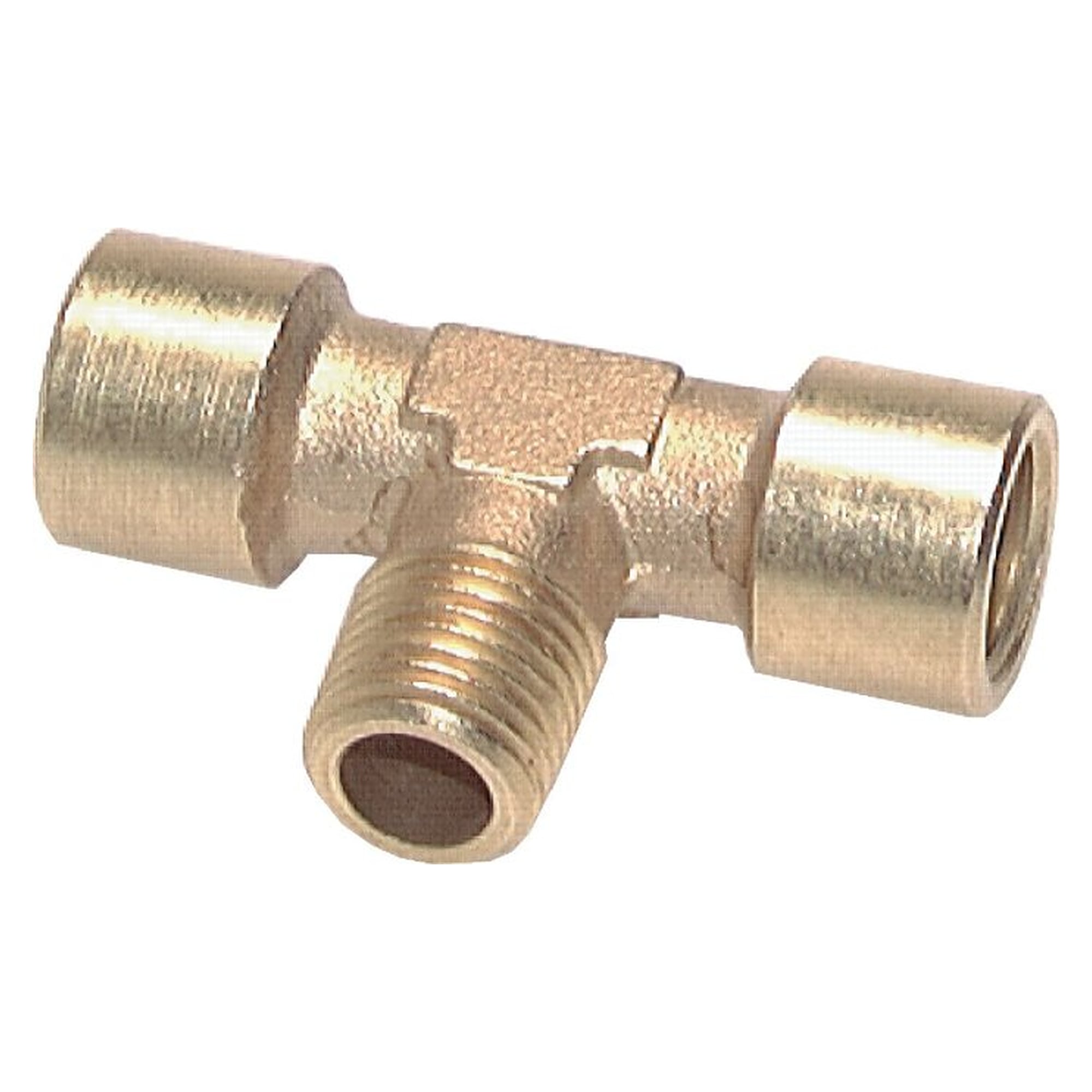 Tee stud fitting, male thread R 3/8" to female thread G 3/8", PN 16 bar, brass