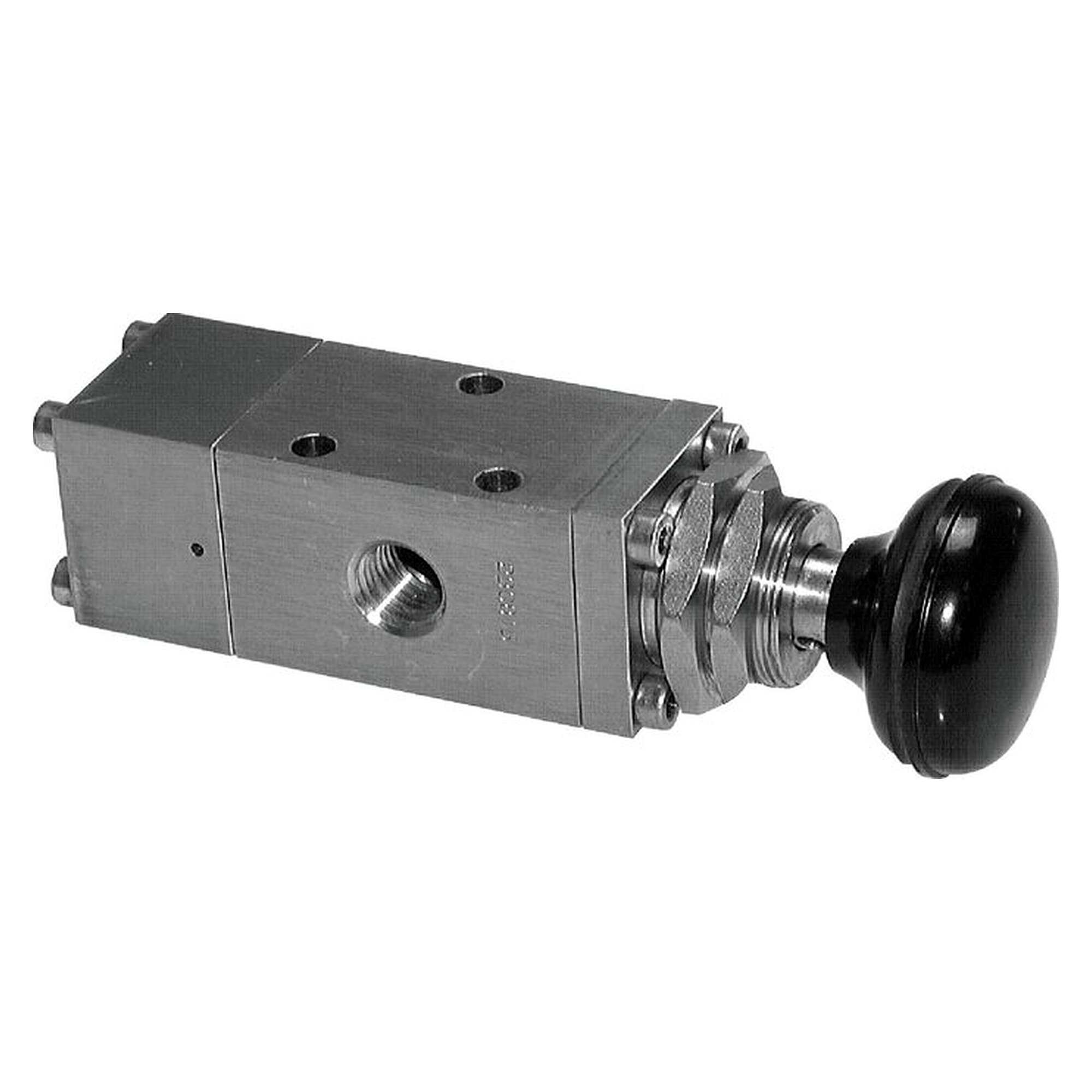 3/2-way push button valve, Detent, G 1/4", 500 l/min, -0.95 to 12 bar, exhaust G 1/4"