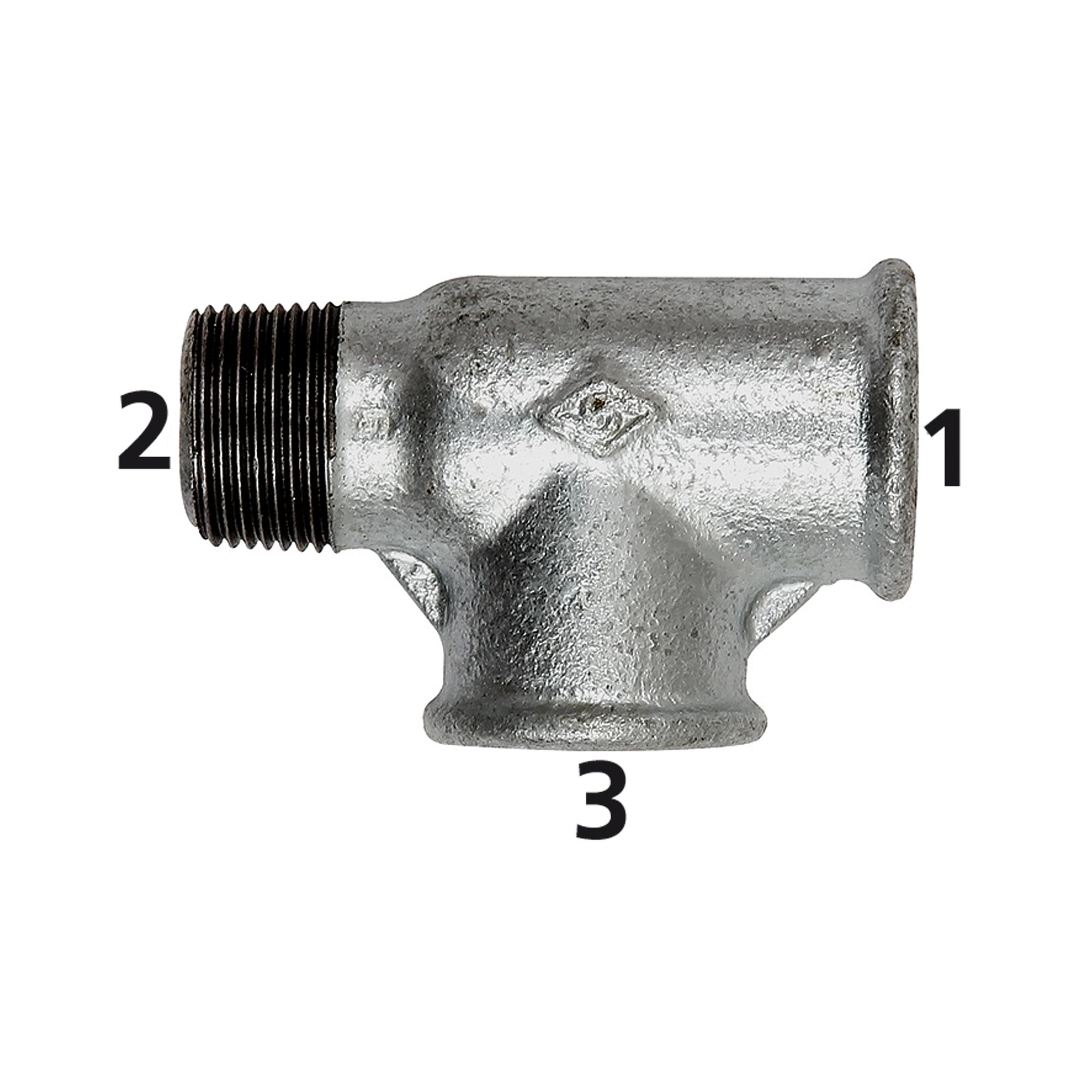 T-piece 134, IT/IT/ET, Rp 1/2 i., R 1/2 o., Rp 1/2 i. - Riegler K1802