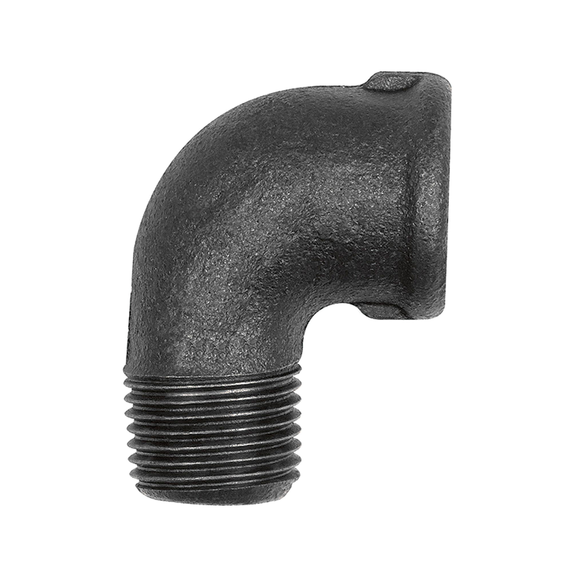 Bracket 92, 90° Rp 1/4 IT, R 1/4 ET, black malleable iron fitting - Riegler K1827