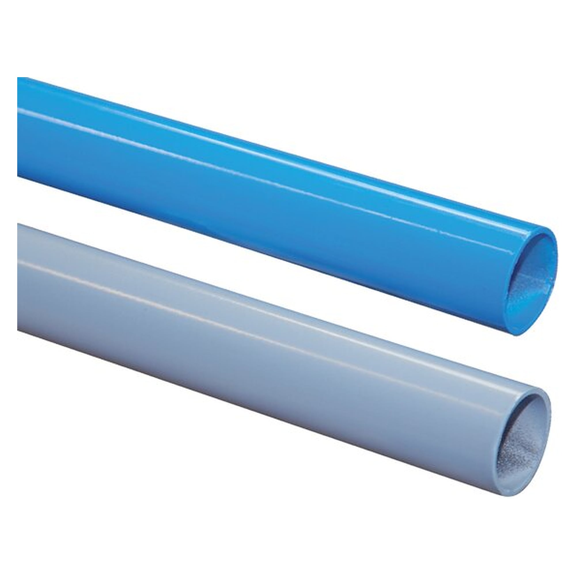 Aluminium tube, 18 x 15mm, blue (RAL 5015) powder-coated, pipe diameter (outside x inside) 18 x 15