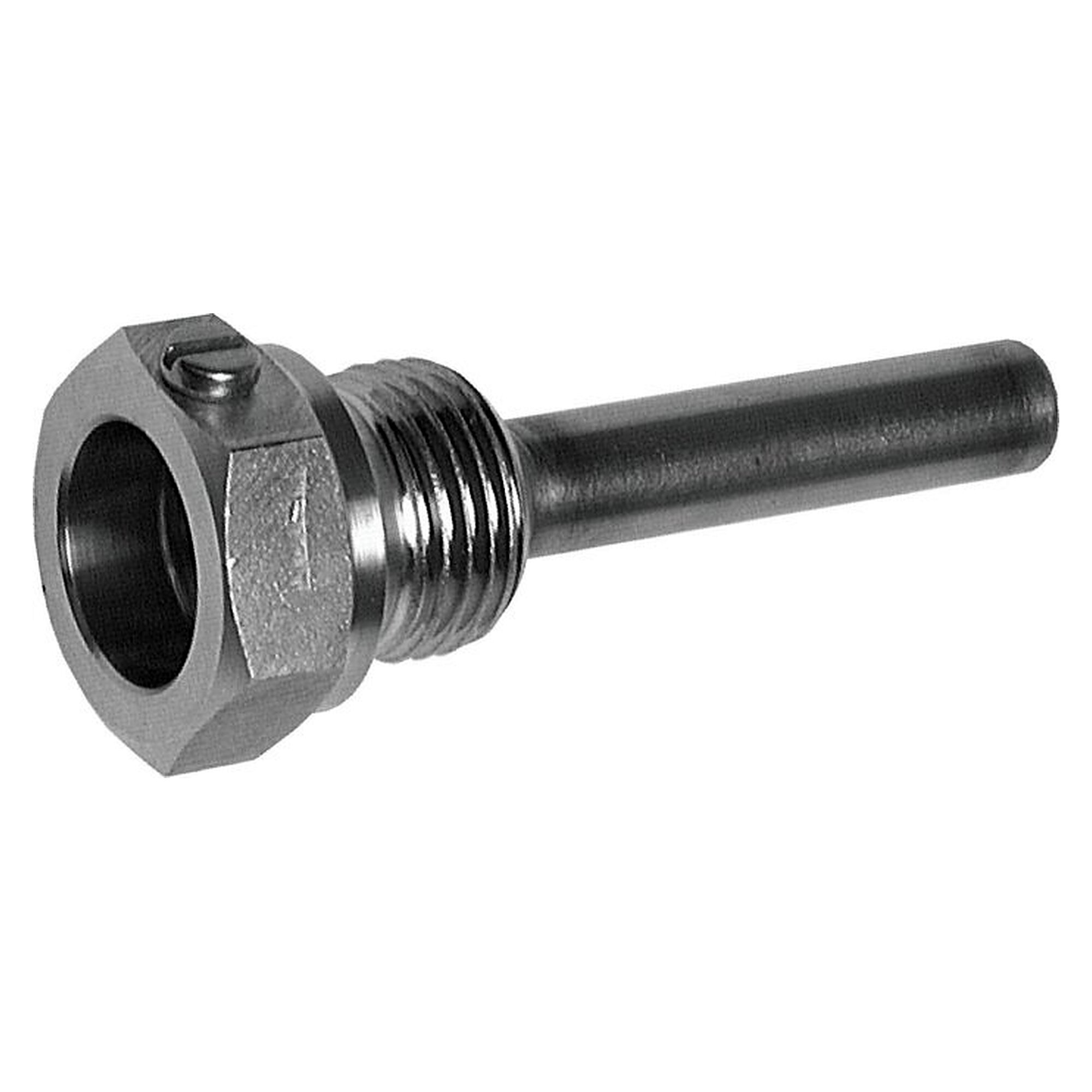 Thermowell, G 1/2", 160 mm, max. 25 bar, 1.4571, for compressed air systems
