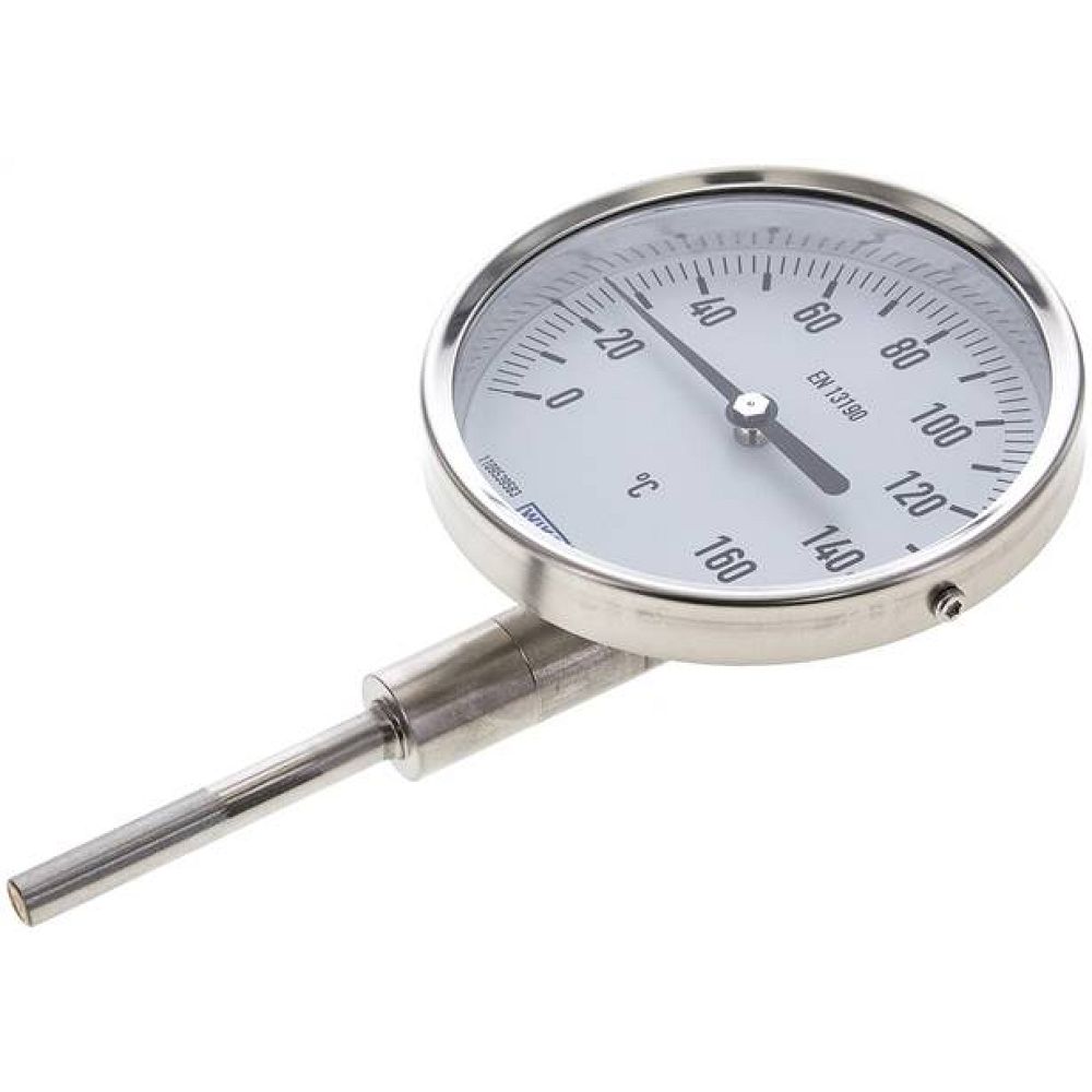 Wika TST 16010063 ES Bimetallthermometer, senkrecht D100/0 bis +160°C/63mm