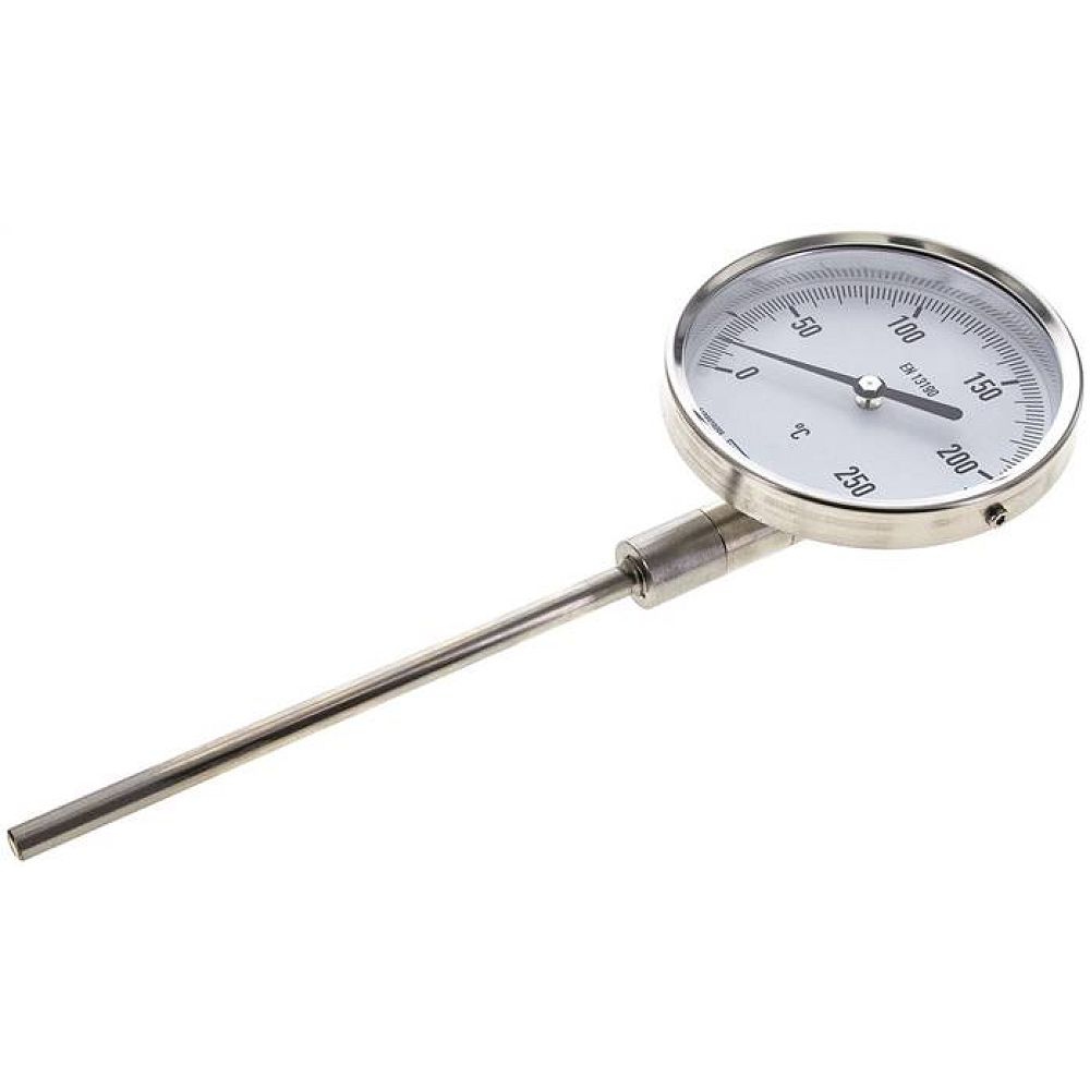 Wika TST 250100160 ES Bimetallthermometer, senkrecht D100/0 bis +250°C/160mm