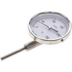 Wika TST 25010063 ES Bimetallthermometer, senkrecht D100/0 bis +250°C/63mm