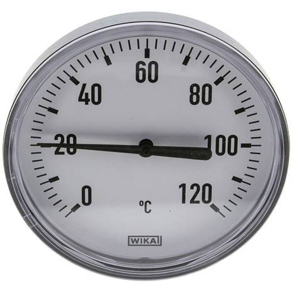 Wika TW 120100100 KU Bimetallthermometer, waagerecht D100/0 bis +120°C/100mm