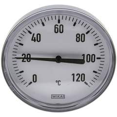 Wika TW 120100100 KU Bimetallthermometer, waagerecht D100/0 bis +120°C/100mm