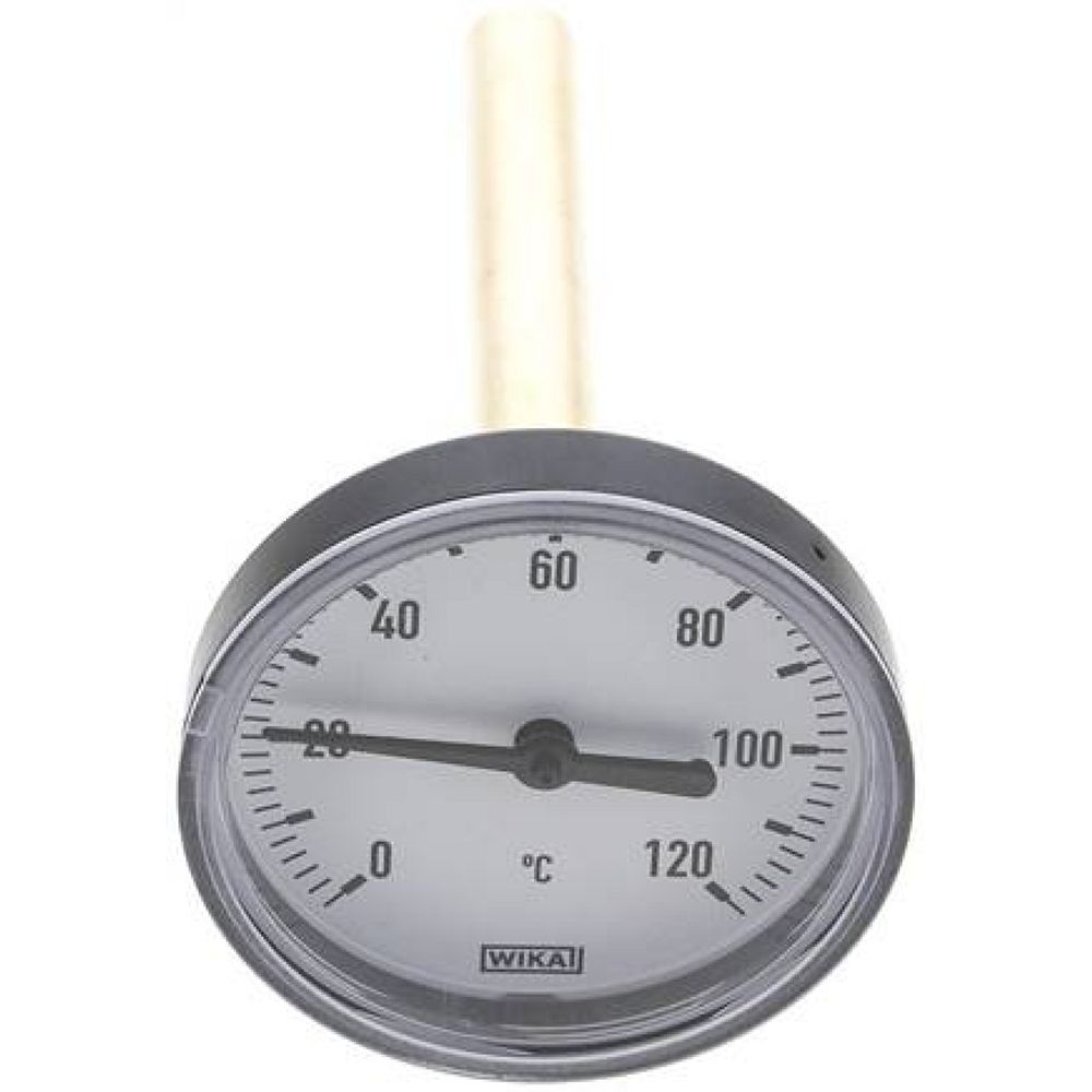 Wika TW 12063100 KU Bimetallthermometer, waagerecht D63/0 bis +120°C/100mm