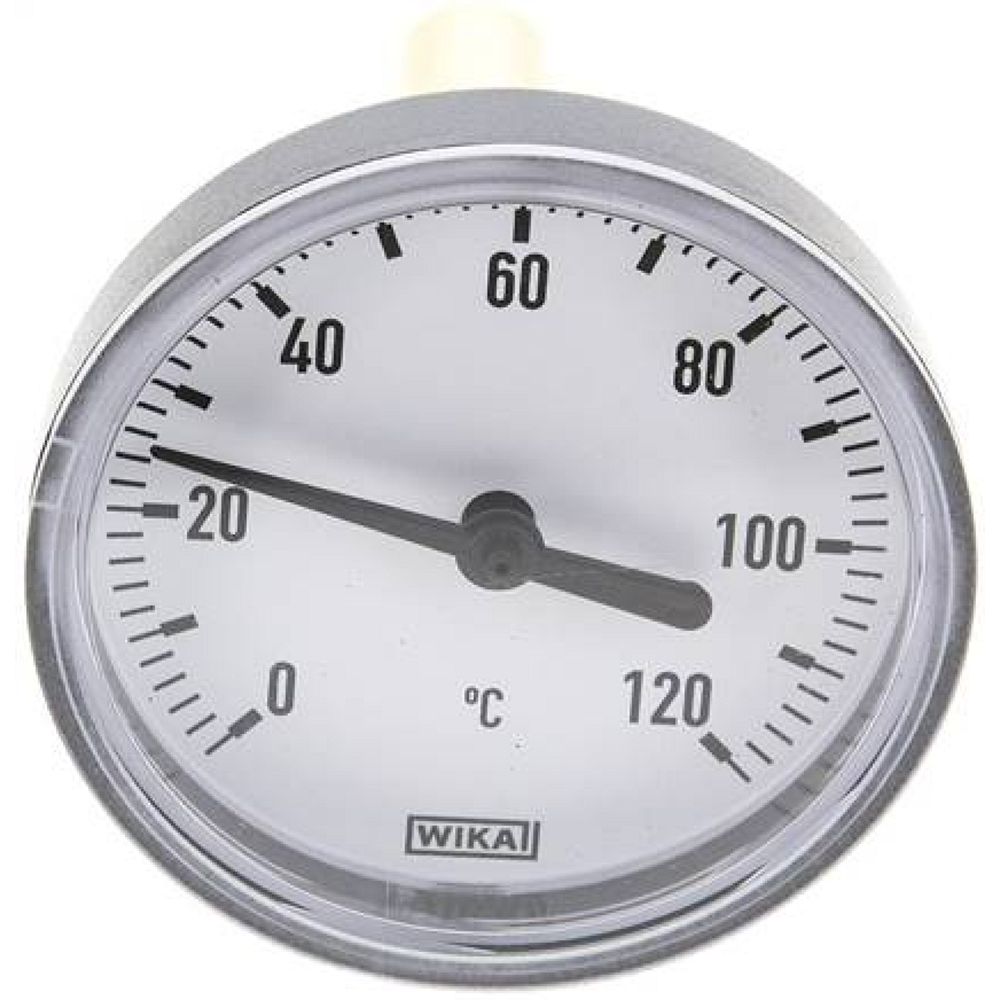 Wika TW 1206360 KU Bimetallthermometer, waagerecht D63/0 bis +120°C/60mm
