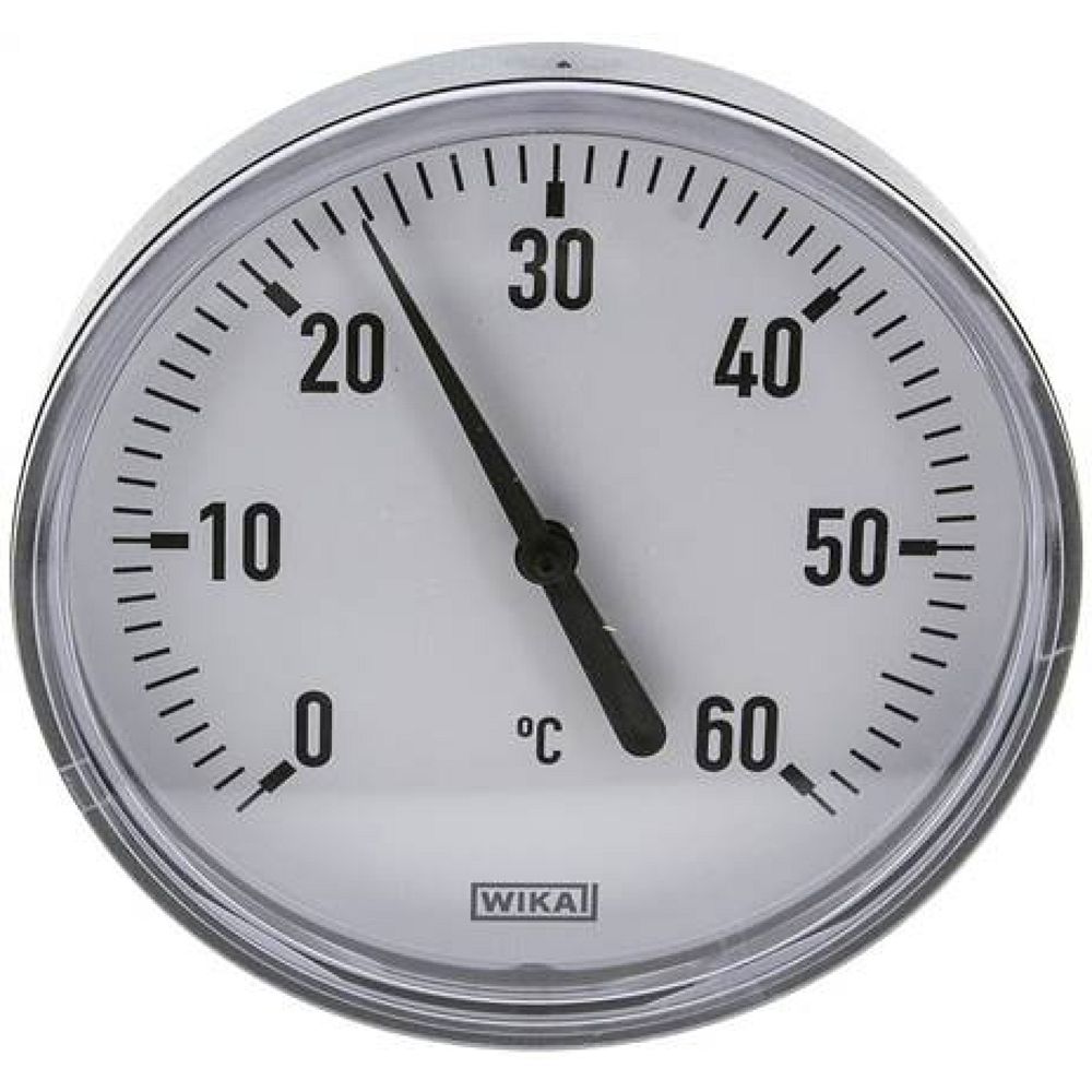 Wika TW 60100100 KU Bimetallthermometer, waagerecht D100/0 bis +60°C/100mm