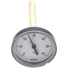 Wika TW 6063100 KU Bimetallthermometer, waagerecht D63/0 bis +60°C/100mm