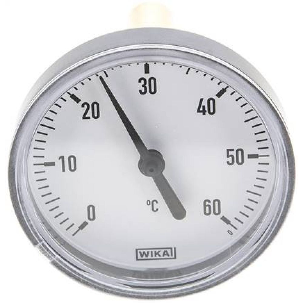 Wika TW 606360 KU Bimetallthermometer, waagerecht D63/0 bis +60°C/60mm