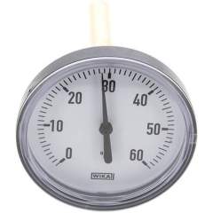 Wika TW 6080100 KU Bimetallthermometer, waagerecht D80/0 bis +60°C/100mm