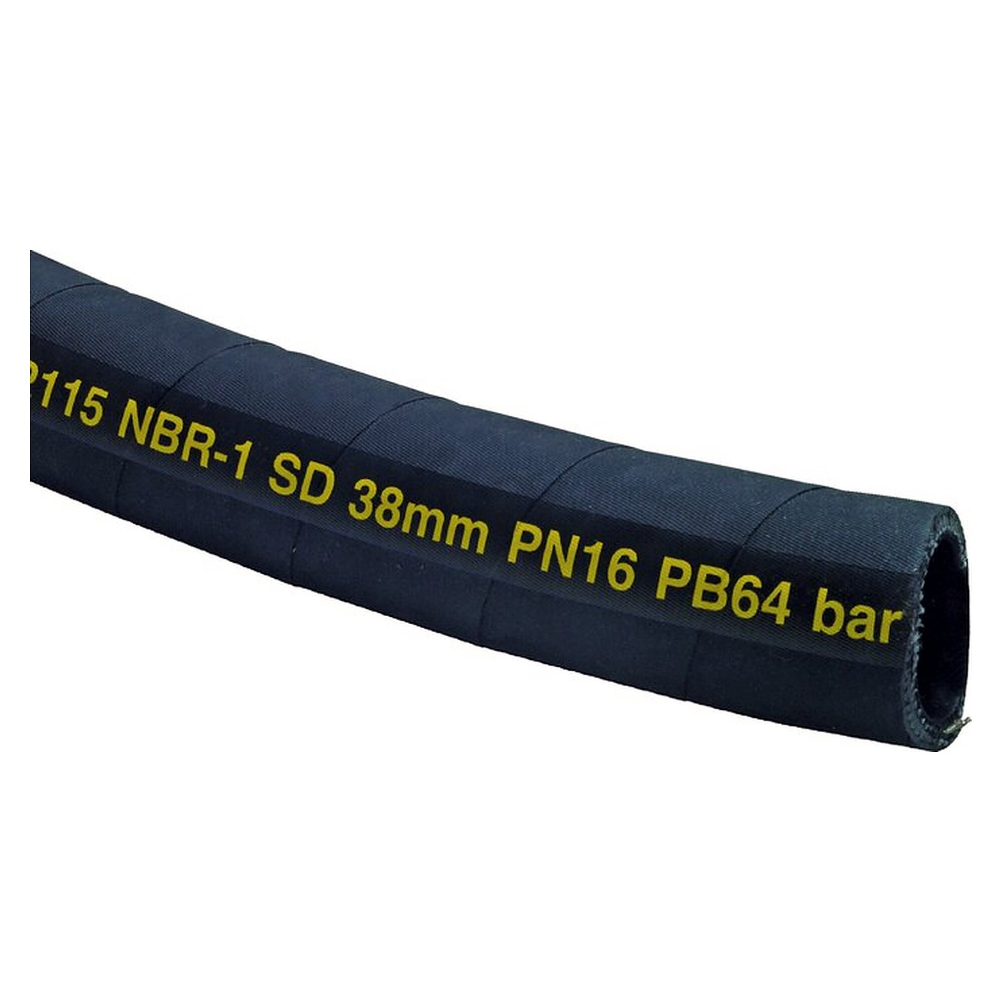NBR tank truck hose EN12115 38 (1-1/2")x51mm, steel helix, hose diameter (inside) 38 (1-1/2") mm