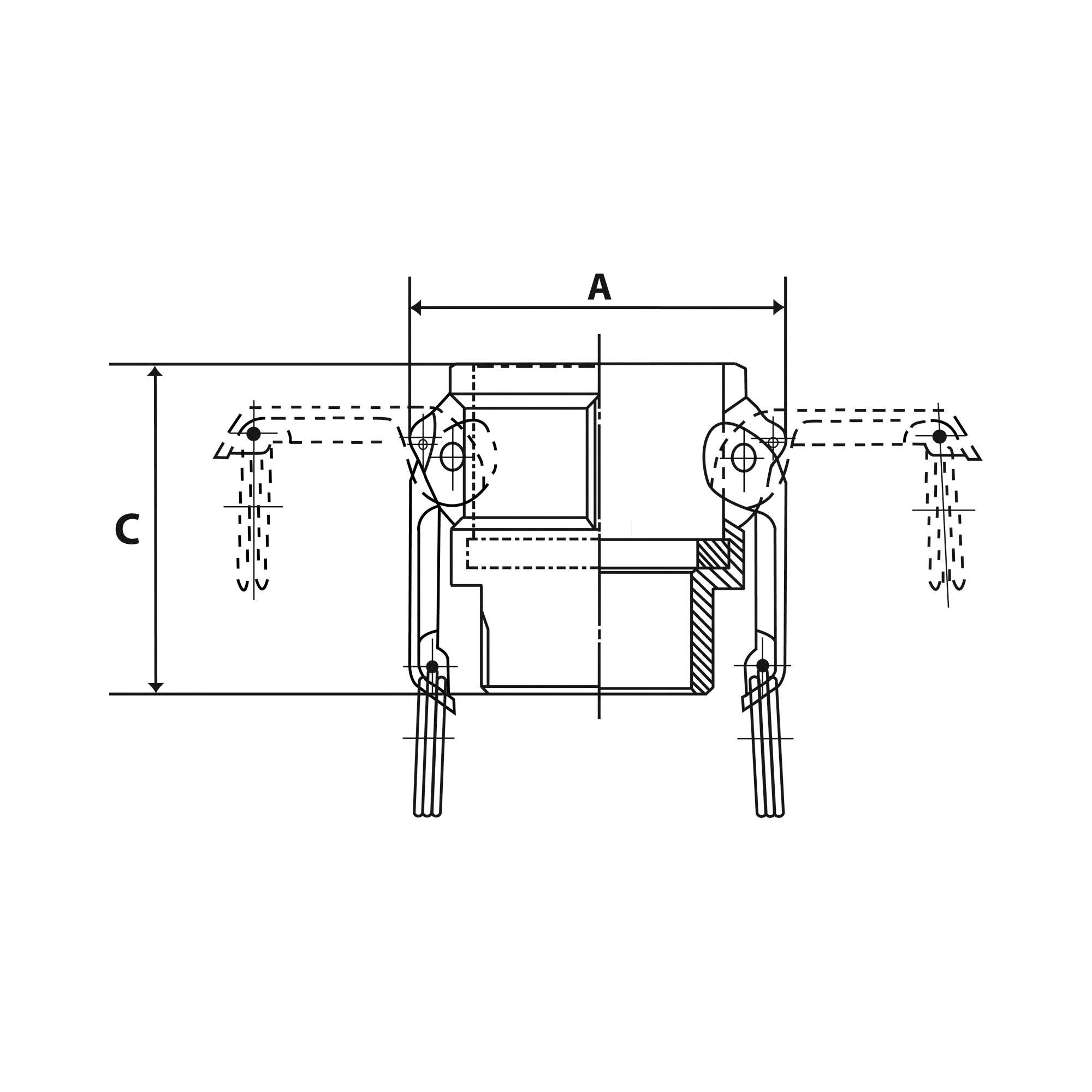 Kamlok quick-connect socket with ET, B type, Aluminium, R 4 - Riegler 108041