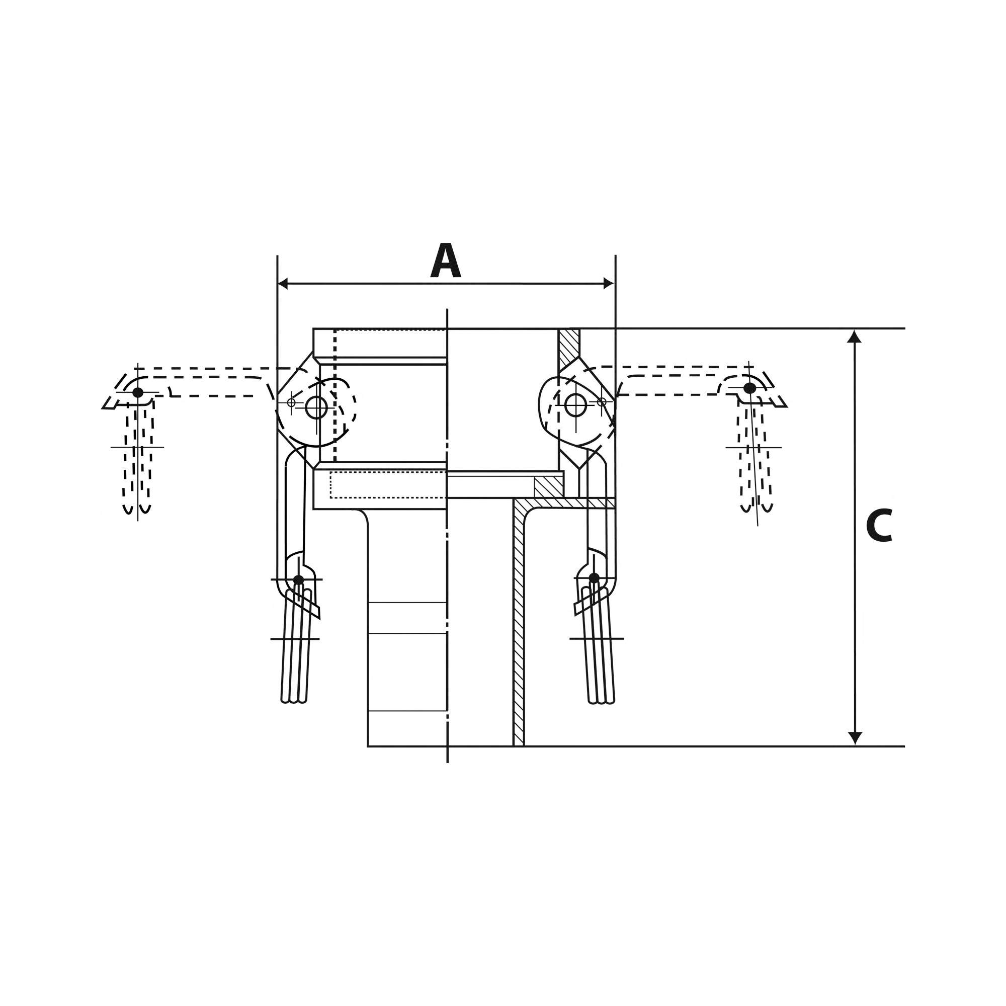 Kamlok quick-connect socket, C type, 1.4401, Hose I.D. 75 - Riegler 108105