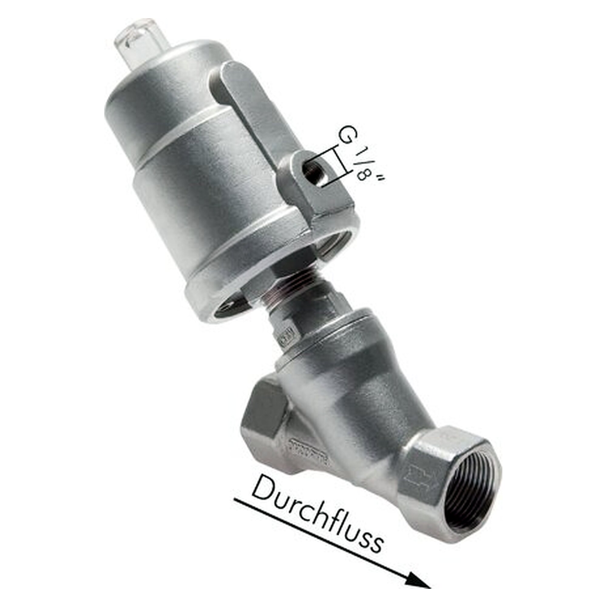 Angle seat valve,repair kit, seals PTFE/FKM, stainless steel 1.4408