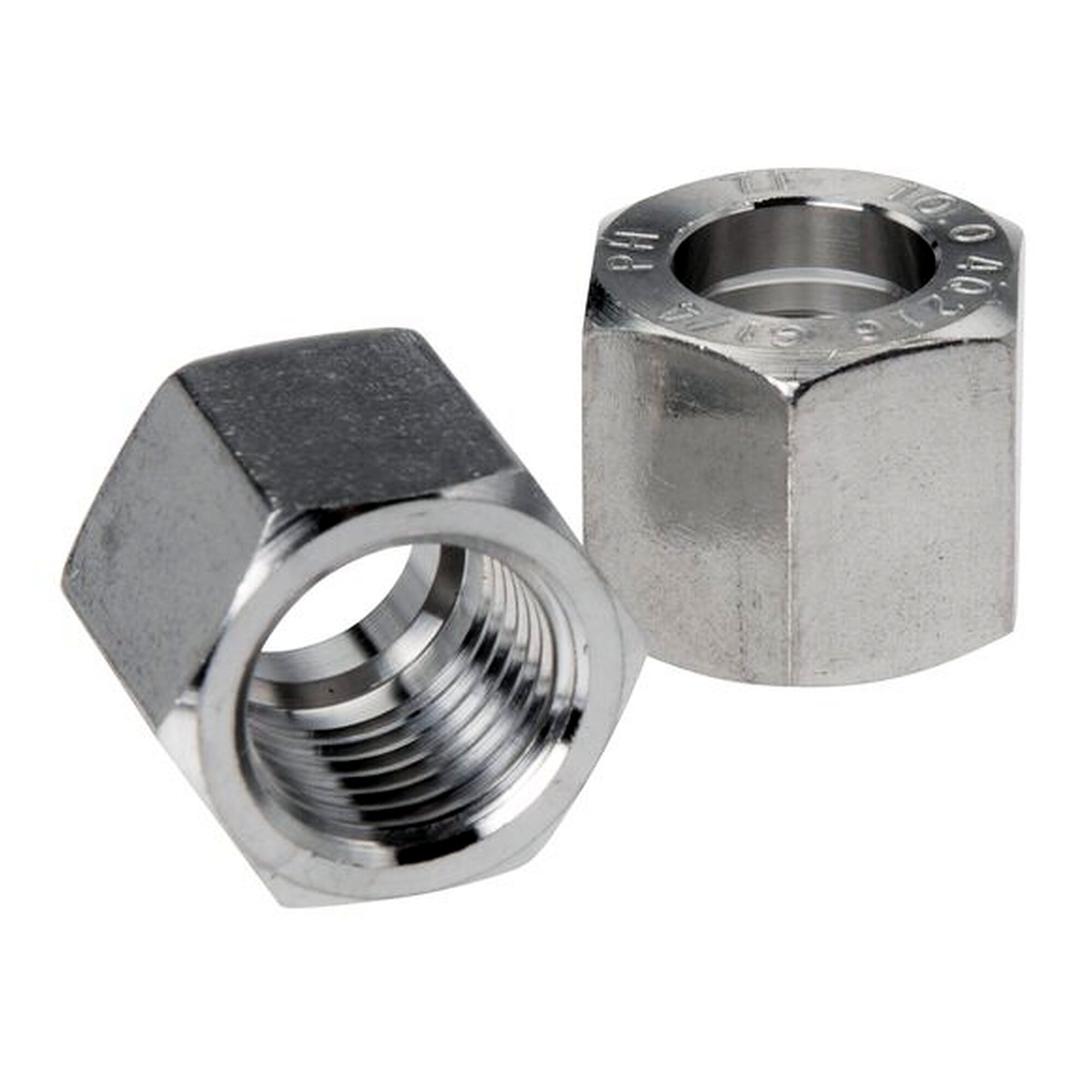 Überwurfmutter, Gewinde G 1/2", Länge 20 mm, Edelstahl 1.4571, Schlüsselweite 24 mm