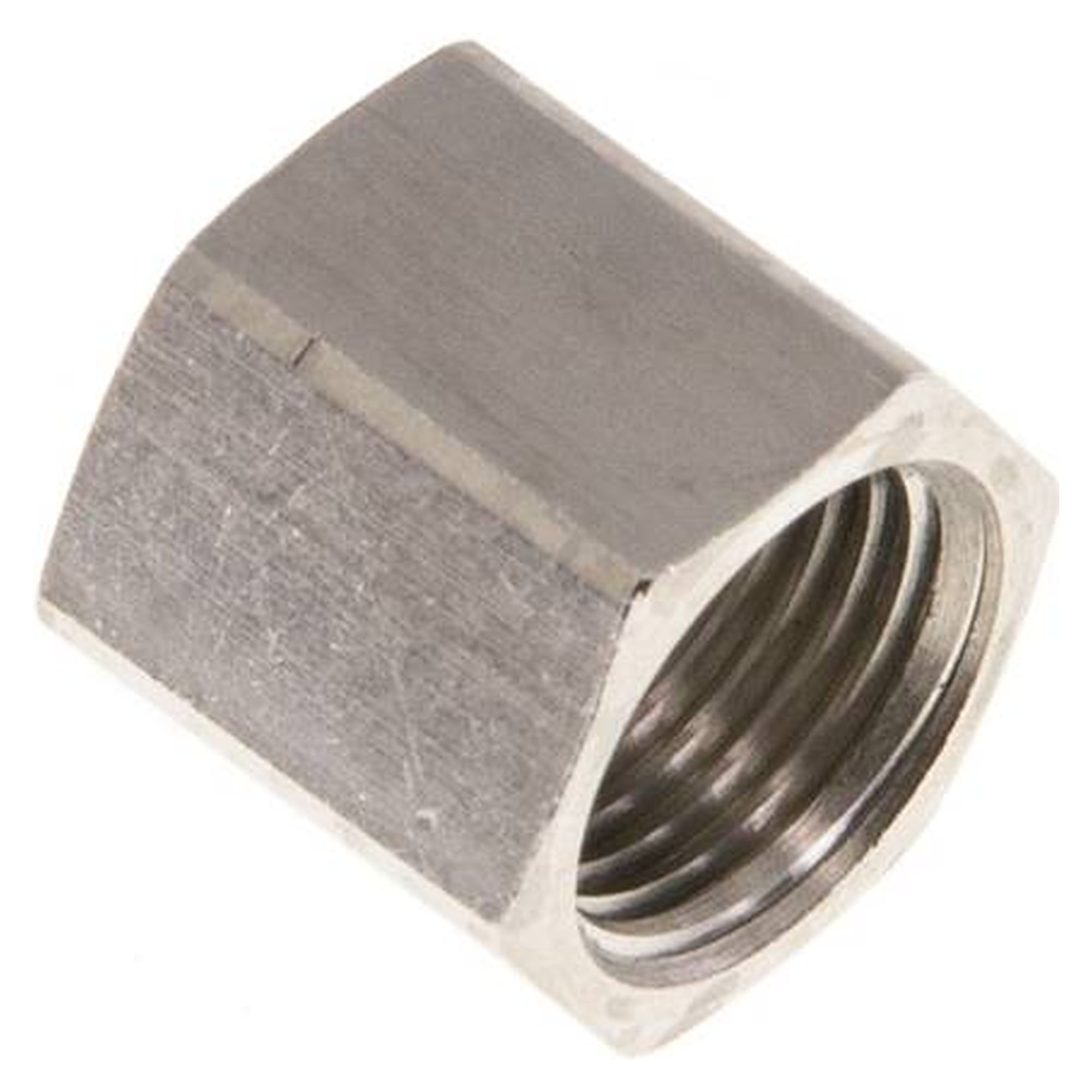 Union nut, thread G 1/8", length 11 mm, nickel plated brass, width across flats 12 mm