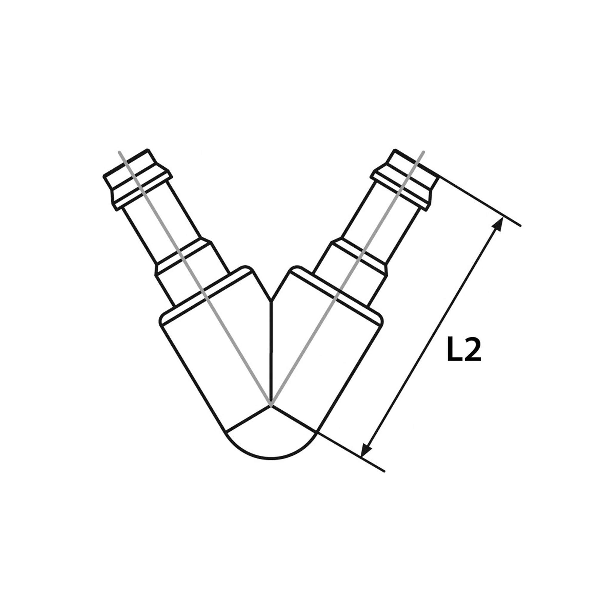 V-Schlauchverbindungsstutzen, für Schlauch LW 3, Messing und POM - Riegler 133416