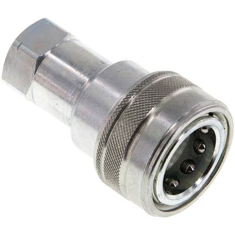 Hydraulikkupplung ISO 7241-1B, Muffe, NPT 1/2"(IG), Stahl