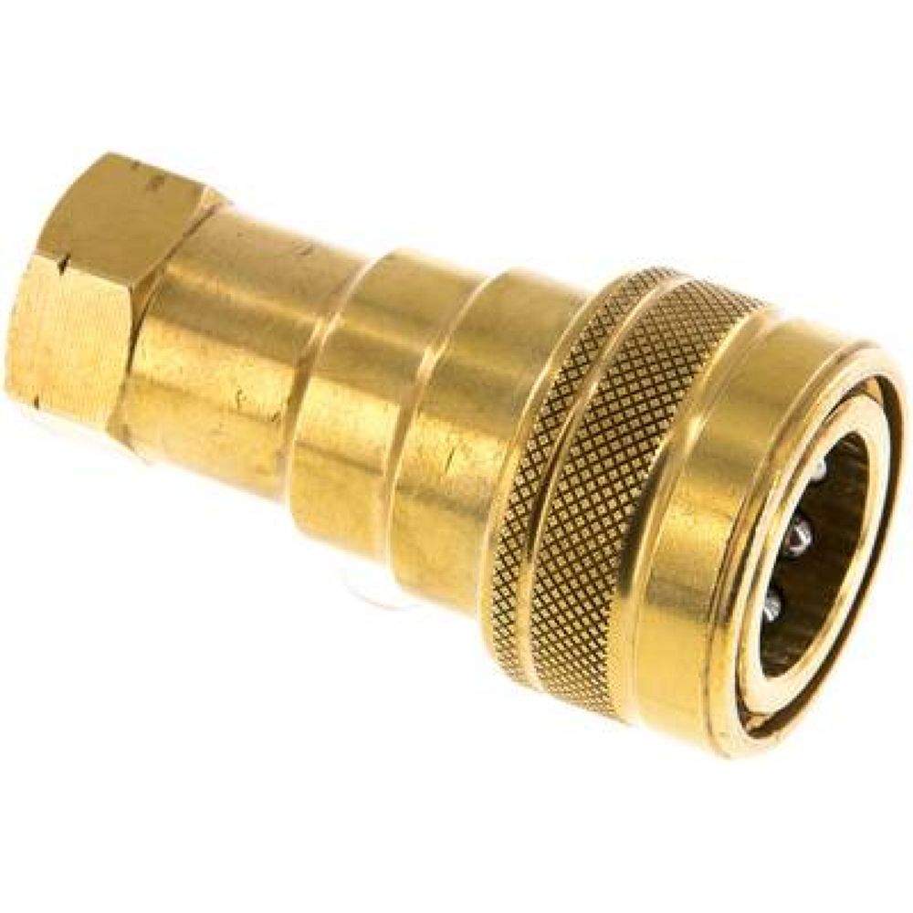 Hydraulikkupplung ISO 7241-1B, Muffe, NPT 3/8"(IG),Messing