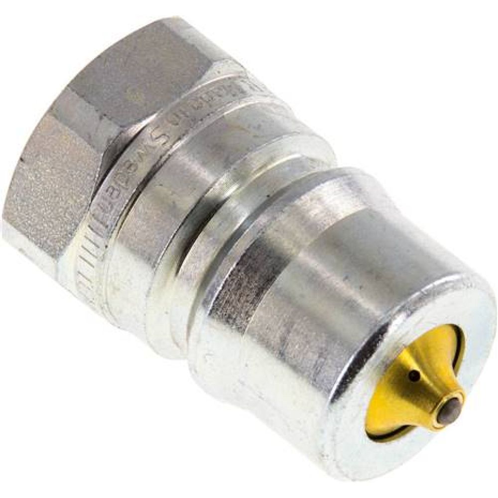 Parker VAS 12 ST-DE. Hydraulikkupplung ISO 7241-1B, Stecker/Druckeleminator, G 1/2"(IG), Stahl
