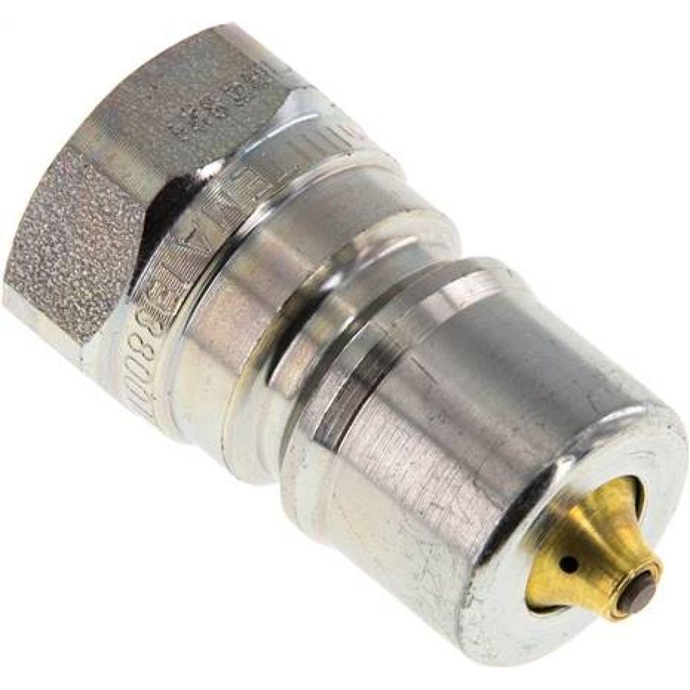 Parker VAS 38 ST-DE. Hydraulikkupplung ISO 7241-1B, Stecker/Druckeleminator, G 3/8"(IG), Stahl
