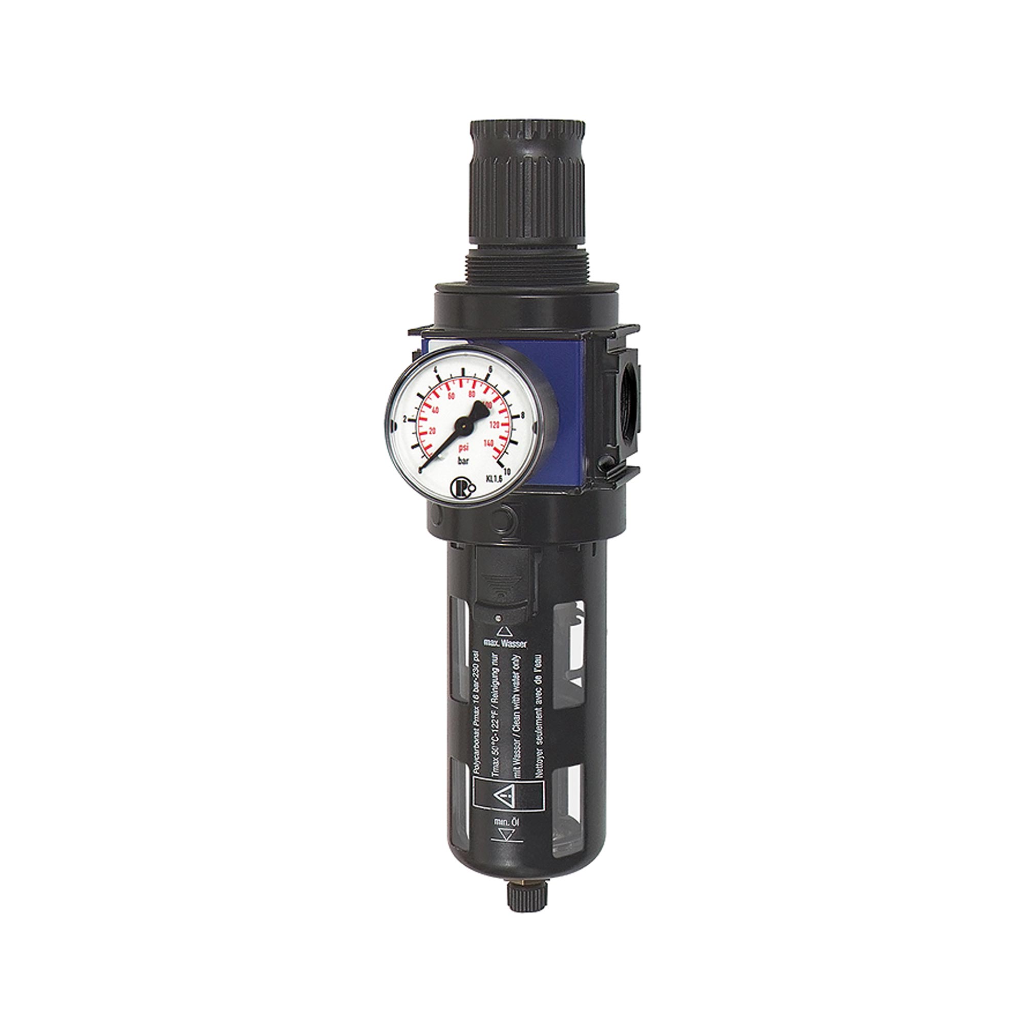 Filterregler »variobloc« mit PC-Behälter, Schutzkorb - Riegler K2240