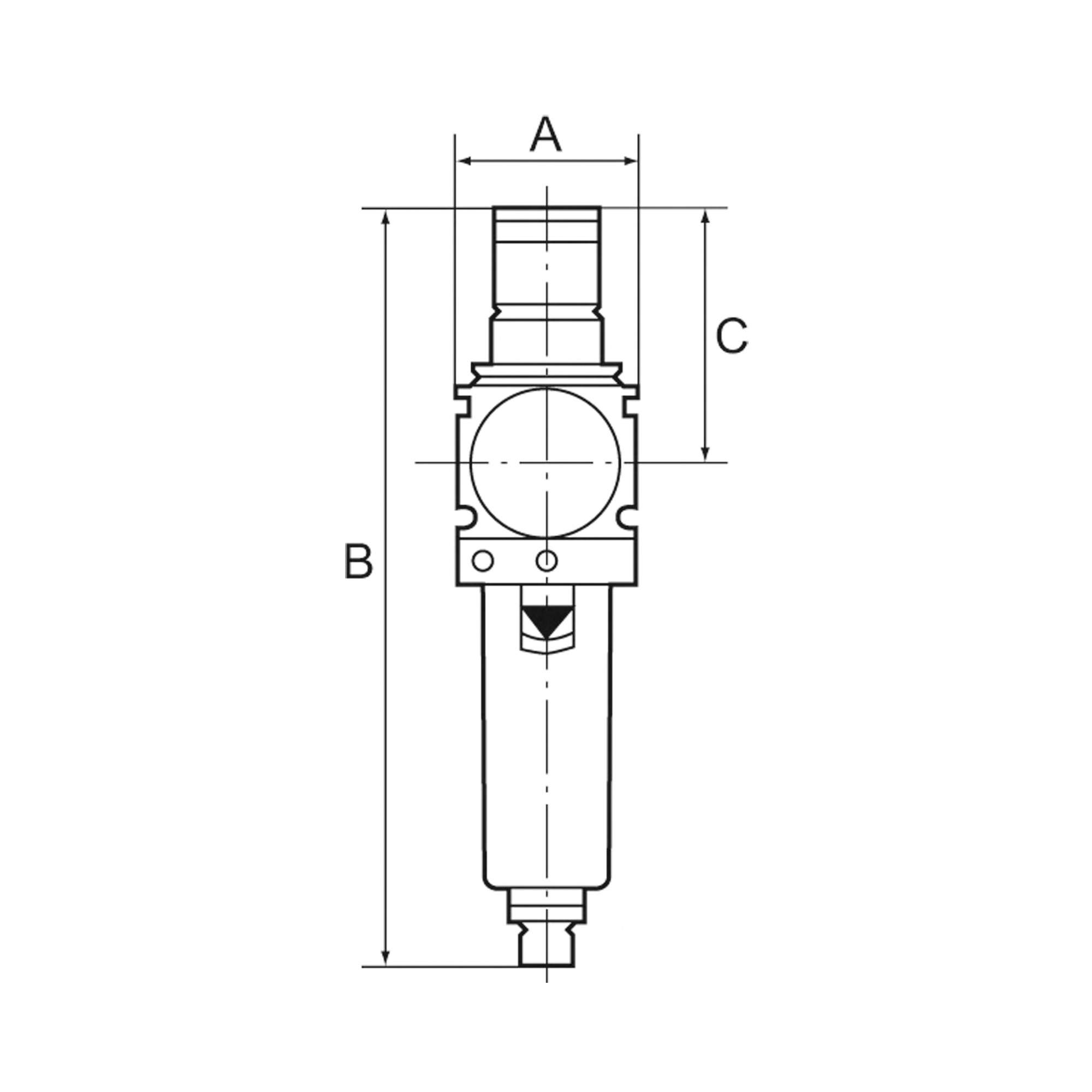 Filterregler »variobloc«, Metallbehälter, Sichtrohr, BG 1, G 3/8 - Riegler 125311