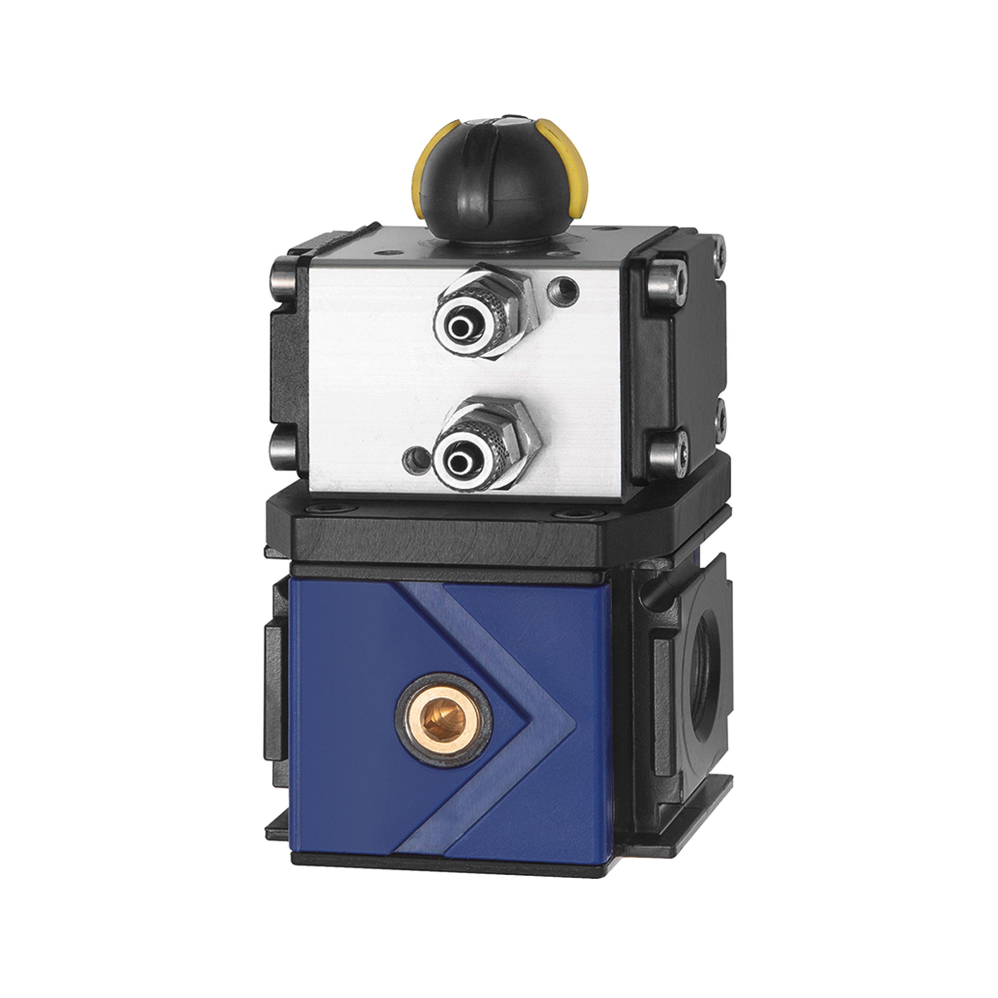 Ball valve 3/2-way »variobloc«, pneumatic drive, Size 2, G 1 - Riegler 158060