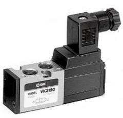 SMC VK3120-3DO-M5-Q. VK3000, 5 Port Solenoid Valve, Direct Poppet, Rubber Seal