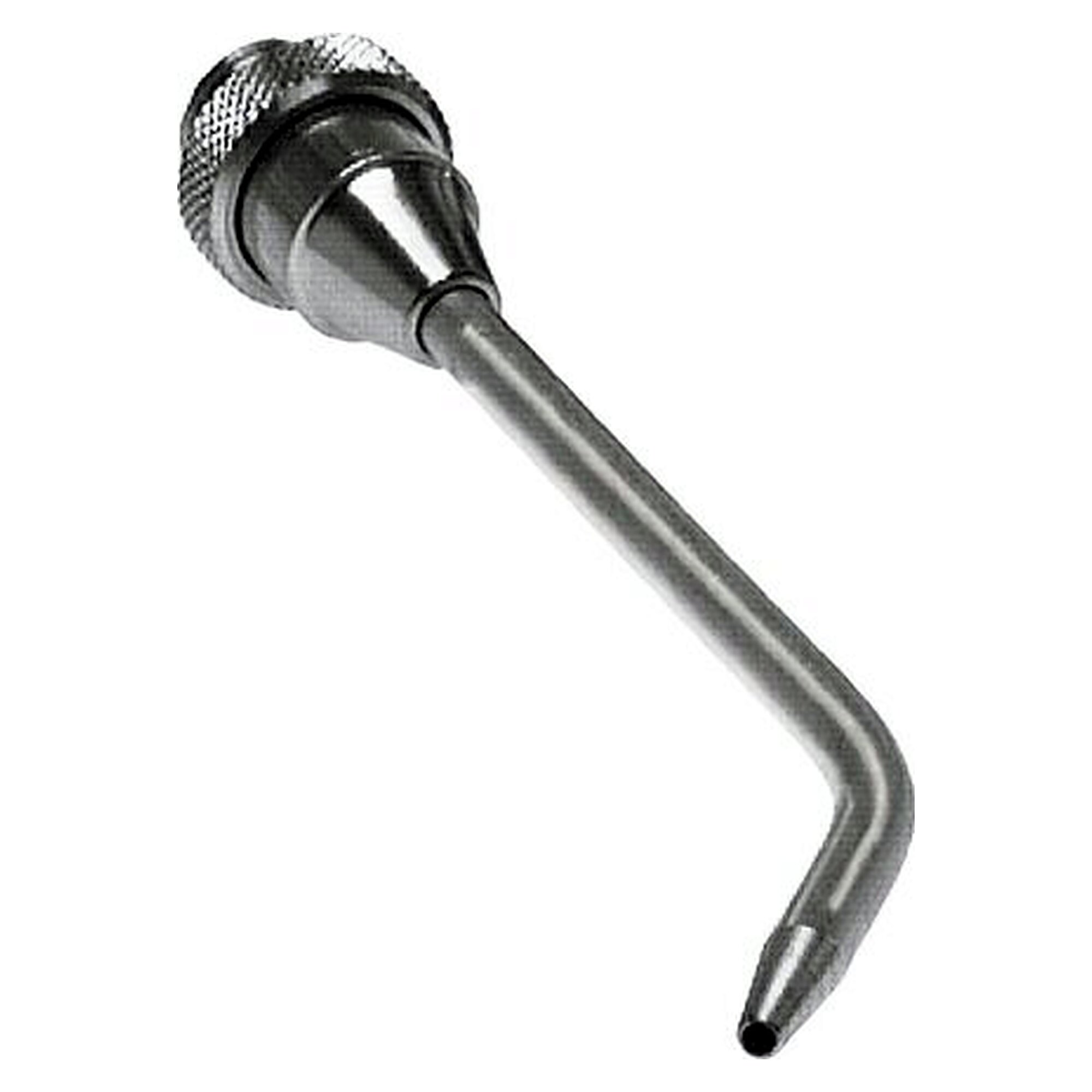 Verlängerungsrohr, gebogen, 260 mm für Blaspistole, M 12x1,25, Messing vernickelt
