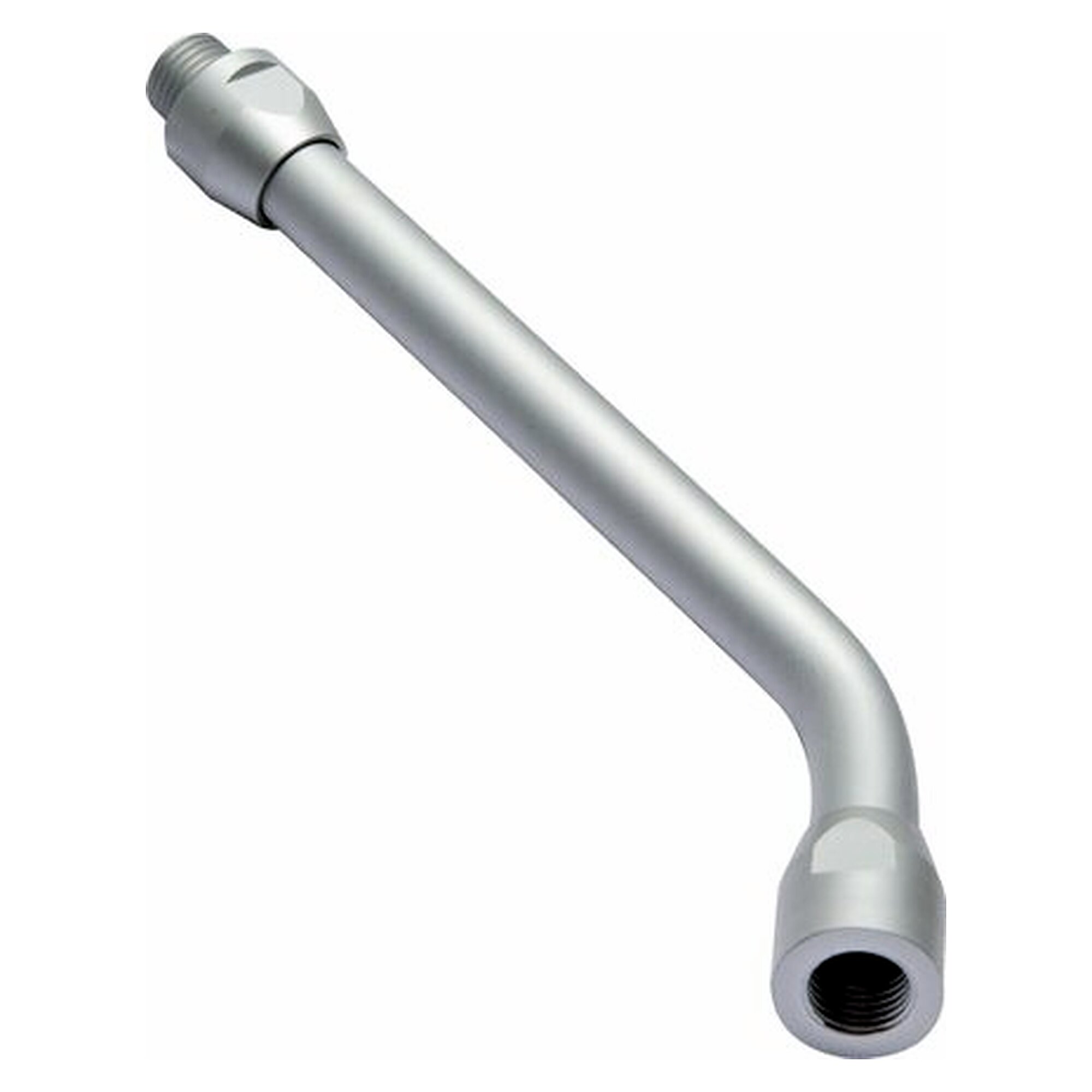 Verlängerungsrohr, gebogen, 150 mm ohne Düse, M 12x1,25, Aluminium eloxiert