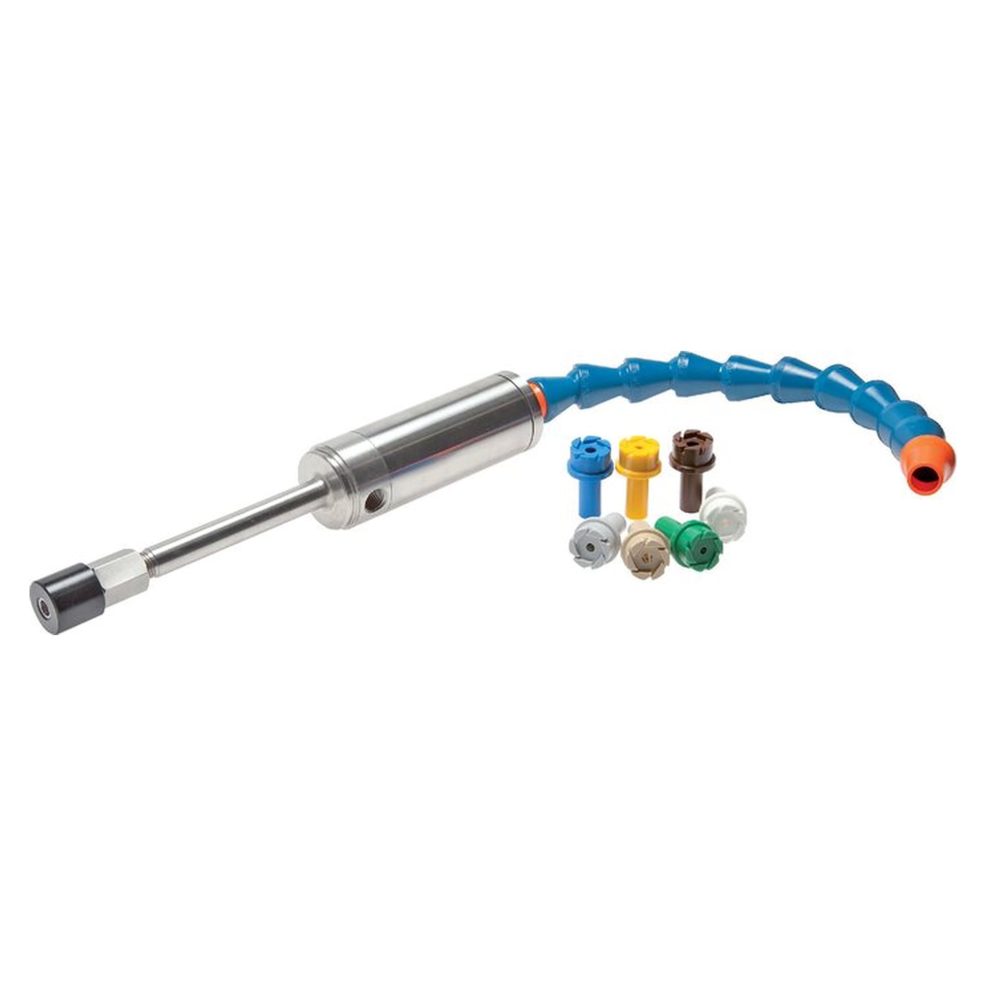 Vortex tube with silencer (for cold air side), 8 pieces vortex generators