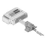 SMC VQ1A01N-51-Q. VQ1*0*, Serie 1000, 5/2-, 5/3-Wege-Elekromagnetventil, mit interner Verdrahtung, Flanschversion