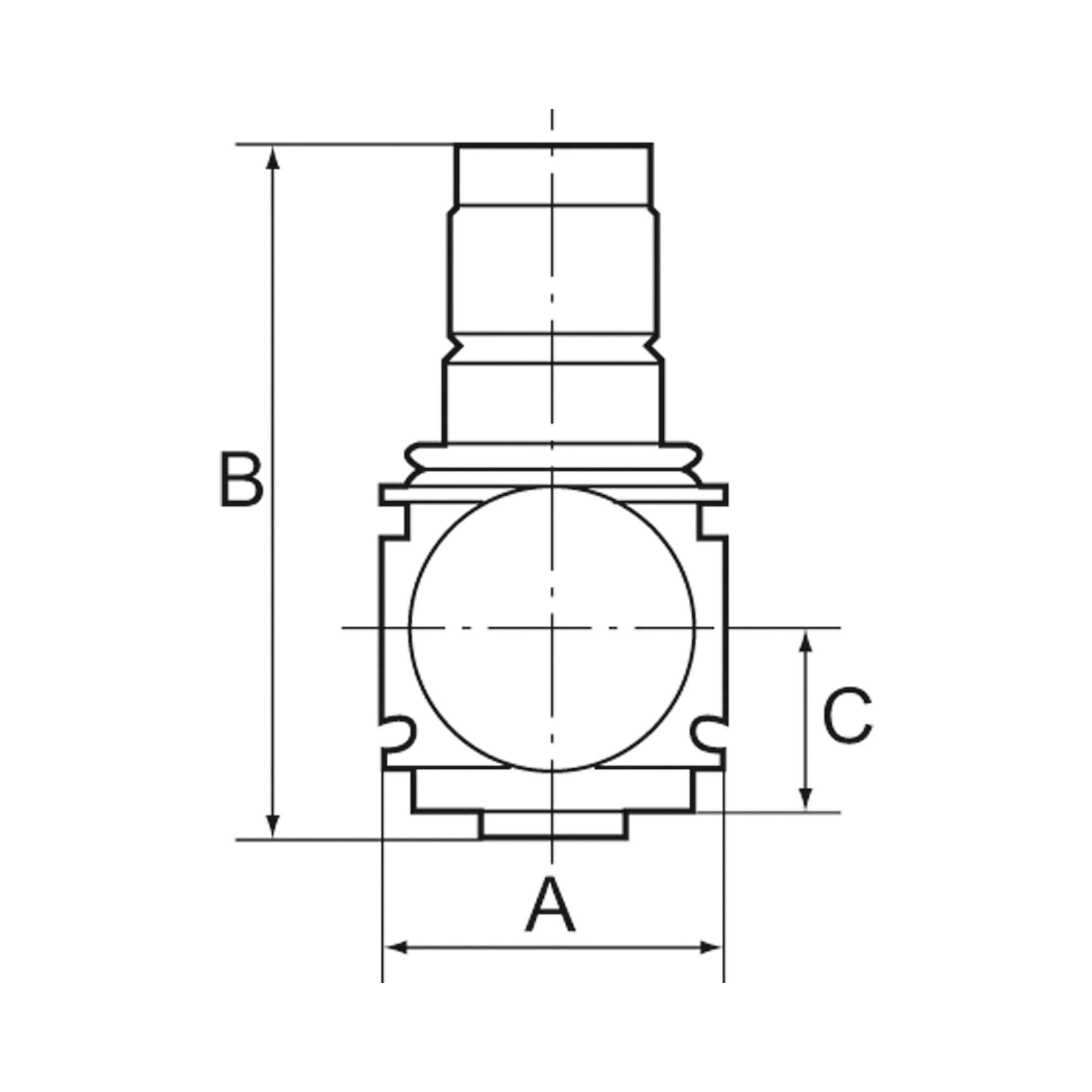 Druckregler, durchg. Druckvers. »variobloc«, BG 2, G 1/2, 0,5-16 - Riegler 149190
