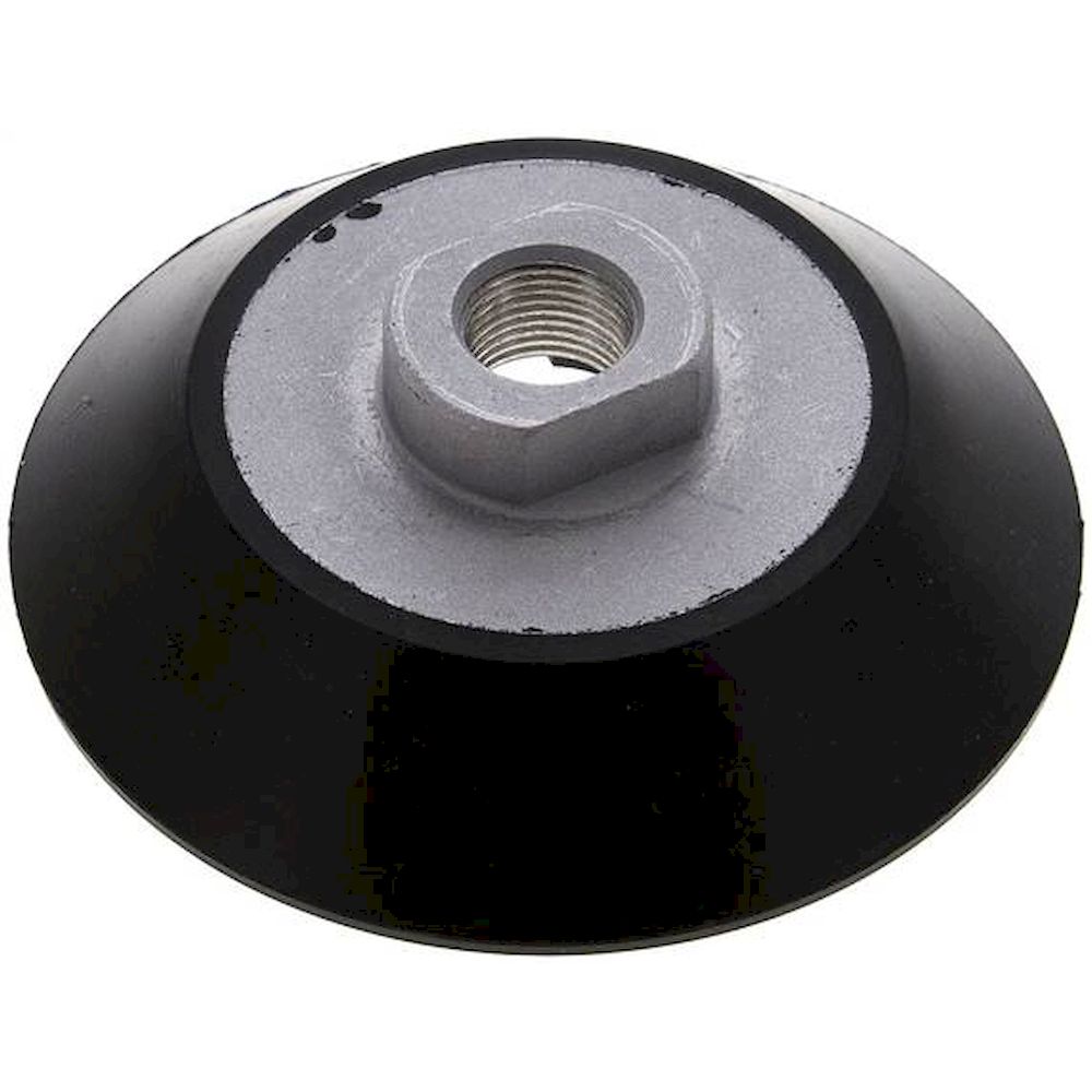 Flat suction cups, Ø 100x9mm, G 3/8", NBR (50A), black