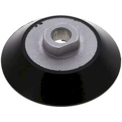 Flat suction cups, Ø 100x9mm, G 3/8", NBR (50A), black
