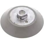 Flat suction cups, Ø 146x9mm, G 1/2", CR (60A), Grey