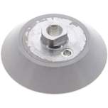 Flat suction cups, Ø 146x9mm, G 1/2", Silicone (60A), Grey