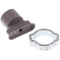 Ovalsauger, 15 x 5mm, Hub 1mm, NBR (60A), grau