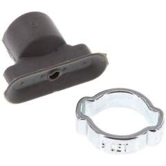 Oval teats, 18 x 6mm, stroke 1mm, NBR (60A), Grey