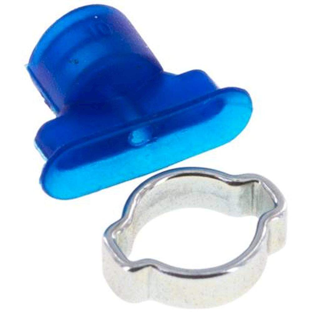 Oval teats, 18 x 6mm, stroke 1mm, PUR (65A), blue