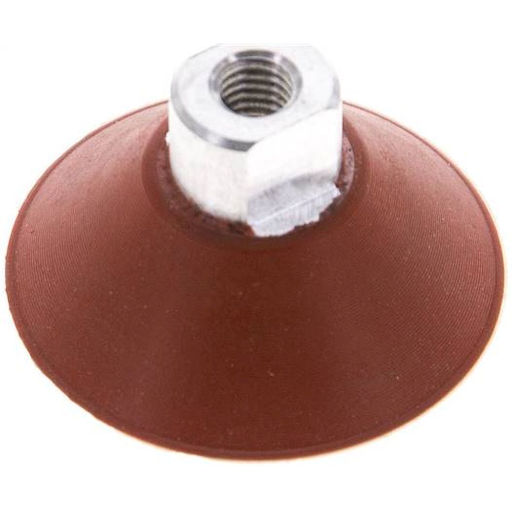 Flat suction cups, Ø 30x3mm, M 5, Silicone (60A), red