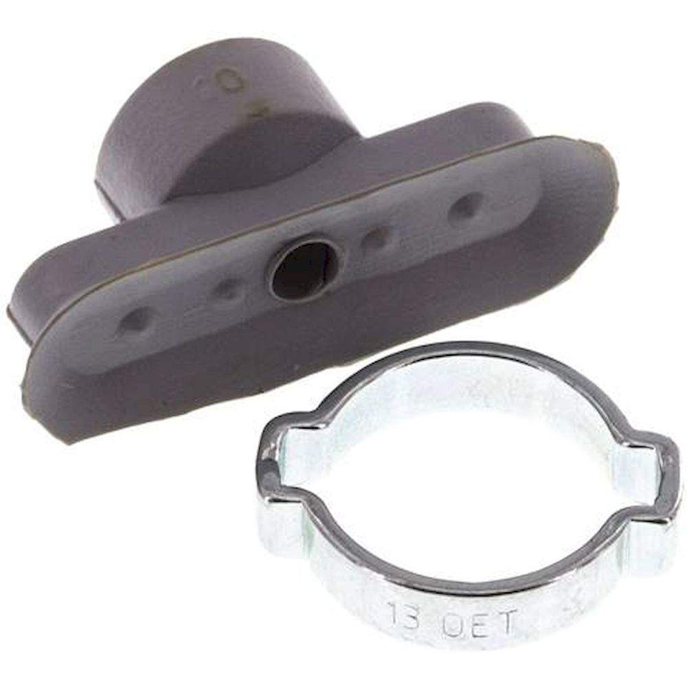 Oval teats, 30 x 10mm, stroke 2mm, NBR (60A), Grey