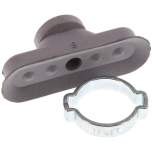Oval teats, 36 x 12mm, stroke 2mm, NBR (60A), Grey