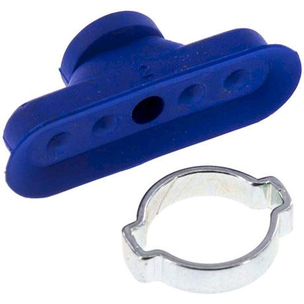 Oval teats, 36 x 12mm, stroke 2mm, PUR (65A), blue
